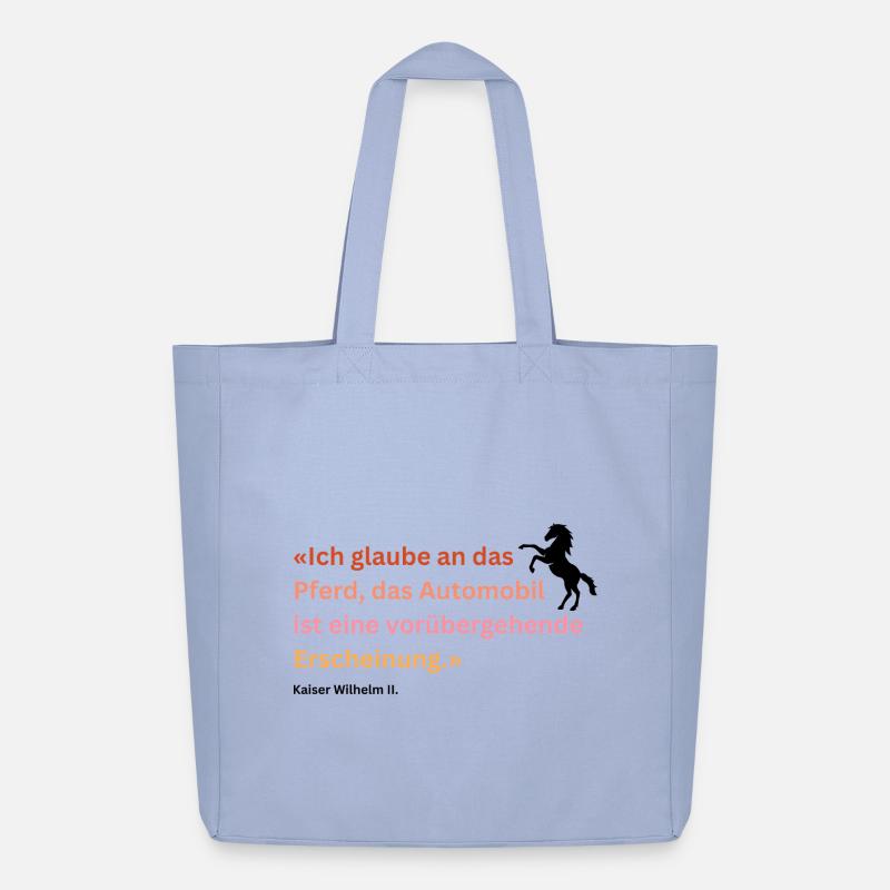 "Ich glaube an das Pferd" - Midweight recycelter Stoffbeutel von Stanley/Stella - Sky