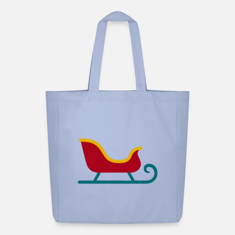 Retro Schlitten Silhouette - Midweight recycelter Stoffbeutel von Stanley/Stella - Sky