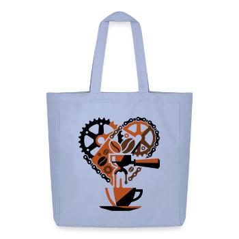 Steampunk-Kaffee-Kreislauf-Gedankenlandschaft - Midweight recycelter Stoffbeutel von Stanley/Stella - Sky - Vorne