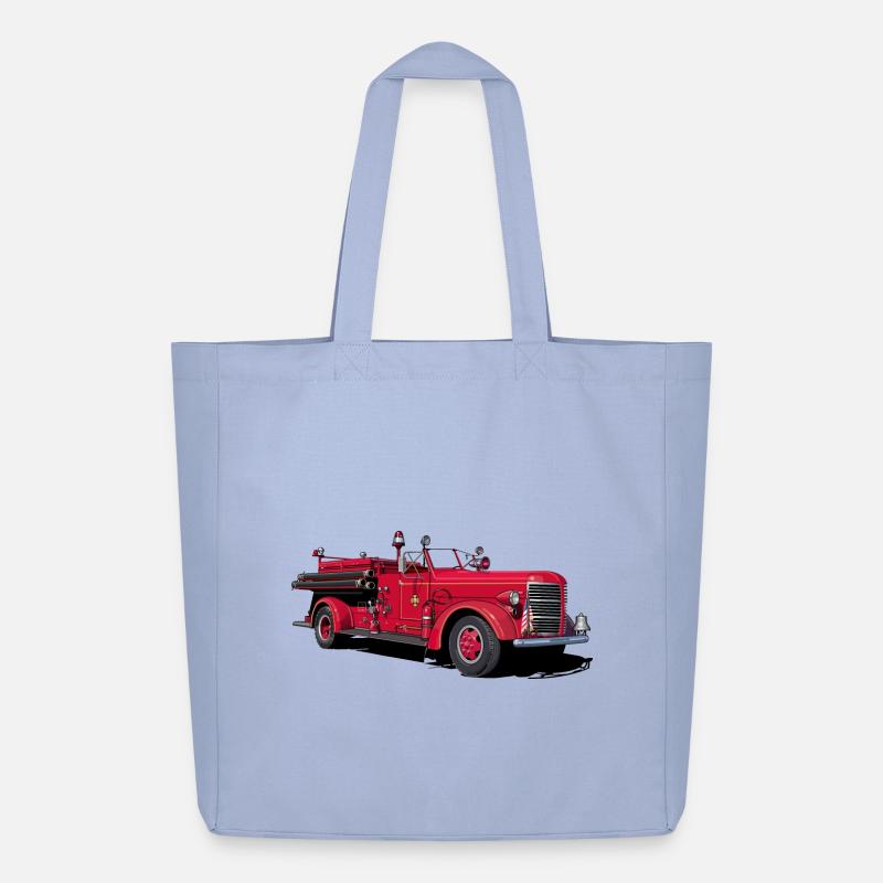 Feuerwehrauto Oldtimer - Midweight recycelter Stoffbeutel von Stanley/Stella - Sky