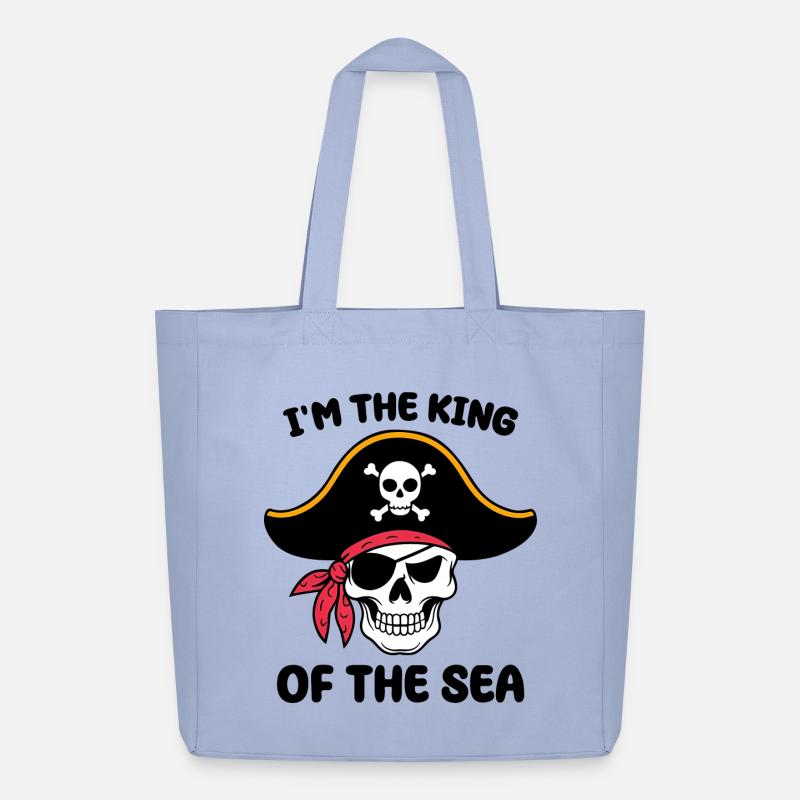 Crâne de pirate avec cache-œil - Tote bag Stanley/Stella Midweight recyclé - ciel