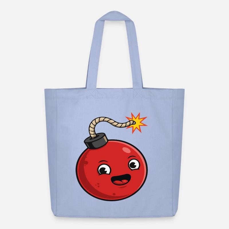 Bombe de dessin animé avec une expression joyeuse - Tote bag Stanley/Stella Midweight recyclé - ciel