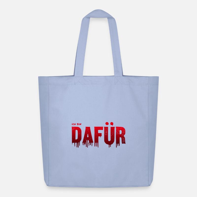 Ich bin dafür - positive rote Typografie - Midweight recycelter Stoffbeutel von Stanley/Stella - Sky