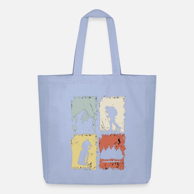 Vier Panel Silhouette Grunge - Midweight recycelter Stoffbeutel von Stanley/Stella - Sky