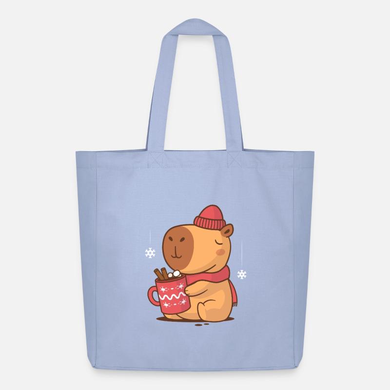 Capybara Cozy Holidays - Midweight recycelter Stoffbeutel von Stanley/Stella - Sky