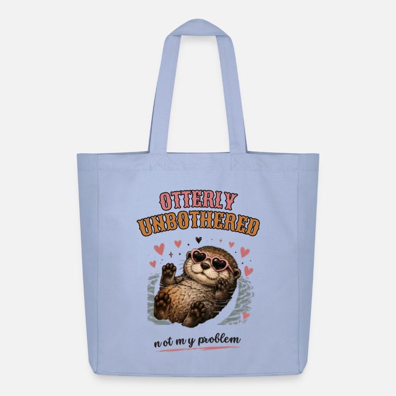 Otterly Unbothered Not My Problem - Midweight Recycled Tote Bag by Stanley/Stella - sky