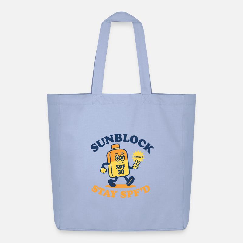 Sunblock Squad – Bleiben Sie mit Lichtschutzfaktor - Midweight recycelter Stoffbeutel von Stanley/Stella - Sky