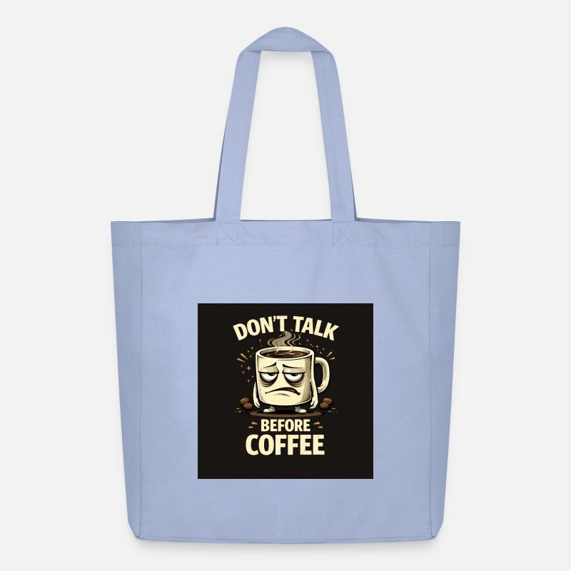 Sprich nicht vor dem Kaffee - Midweight recycelter Stoffbeutel von Stanley/Stella - Sky