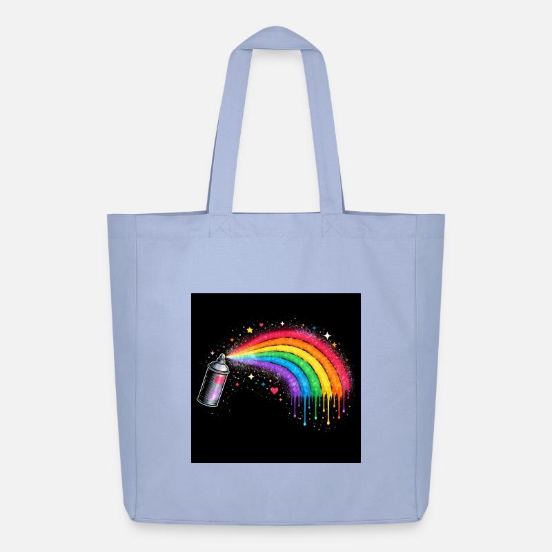 Regenbogen-Spray Kunst - Midweight recycelter Stoffbeutel von Stanley/Stella - Sky