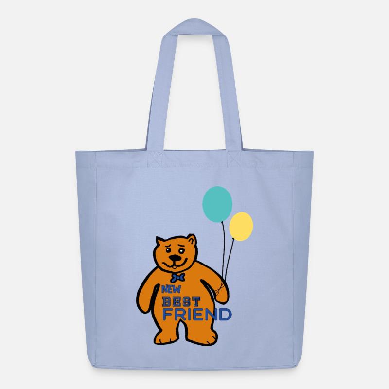Bär mit Luftballons - Midweight recycelter Stoffbeutel von Stanley/Stella - Sky