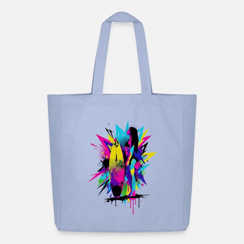 Neon_Surf_Explosion - Midweight recycelter Stoffbeutel von Stanley/Stella - Sky