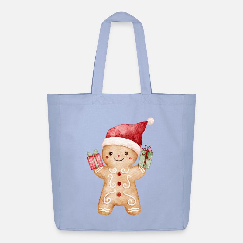 Lebkuchenmann mit Geschenken - Midweight recycelter Stoffbeutel von Stanley/Stella - Sky