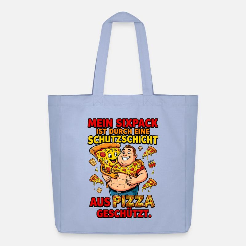 Pizza Sixpack Schutzschicht Meme - Midweight recycelter Stoffbeutel von Stanley/Stella - Sky
