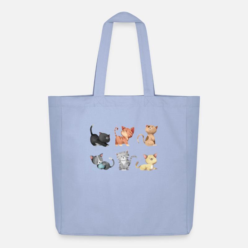 Katzen Abbildung - Midweight recycelter Stoffbeutel von Stanley/Stella - Sky