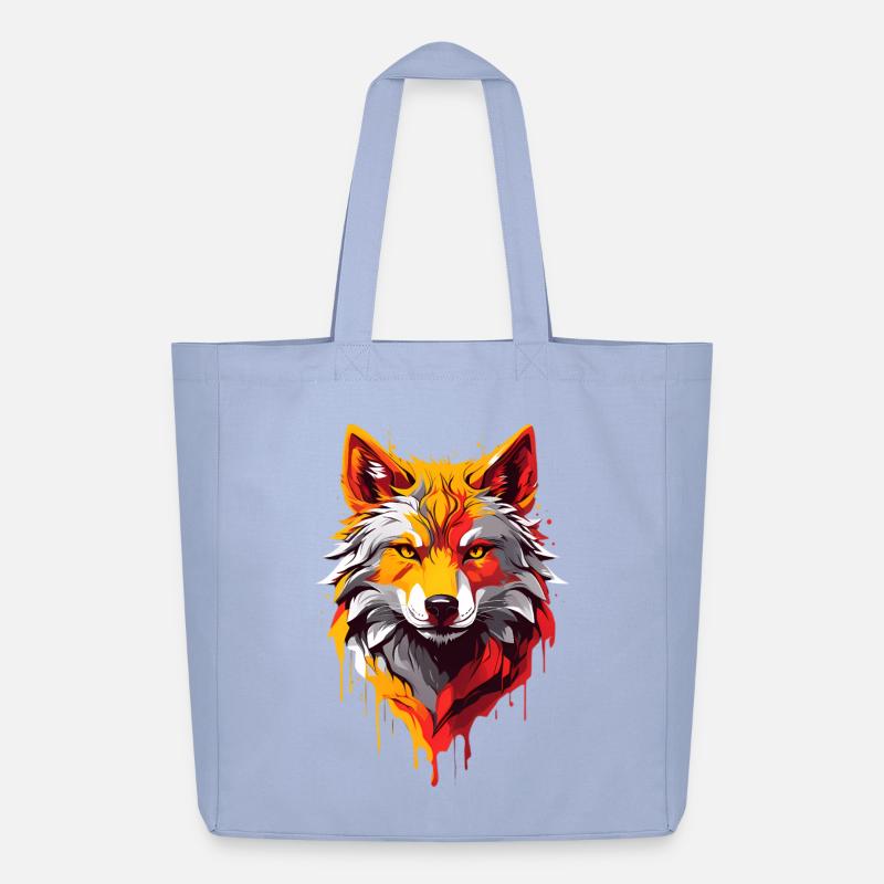 Coole Wolf - Midweight recycelter Stoffbeutel von Stanley/Stella - Sky