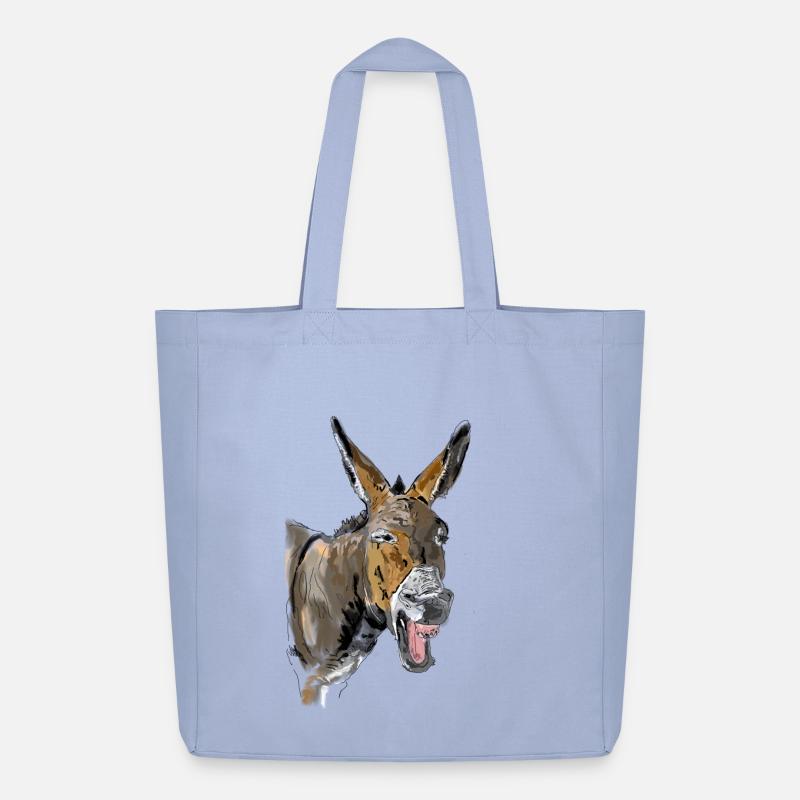 Esel Donkey Âne - Midweight recycelter Stoffbeutel von Stanley/Stella - Sky