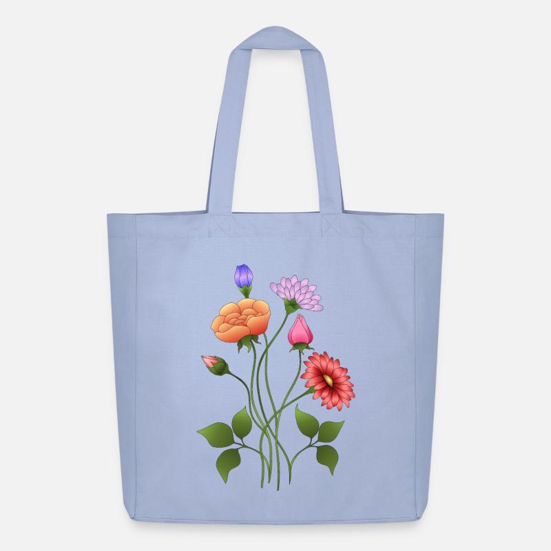 Blumen - Midweight recycelter Stoffbeutel von Stanley/Stella - Sky