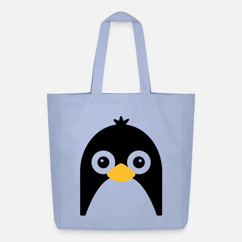 Nettes Pinguin-Gesicht - Midweight recycelter Stoffbeutel von Stanley/Stella - Sky