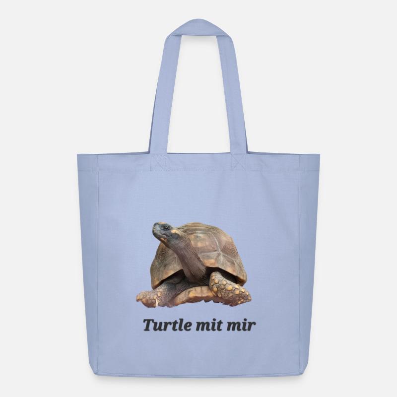 Turtle mit mir - Midweight recycelter Stoffbeutel von Stanley/Stella - Sky
