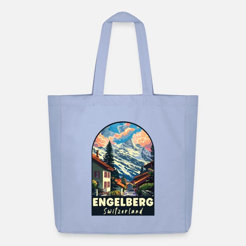 Explore Alpine Engelberg in Switzerland - Midweight Recycled Tote Bag by Stanley/Stella - sky
