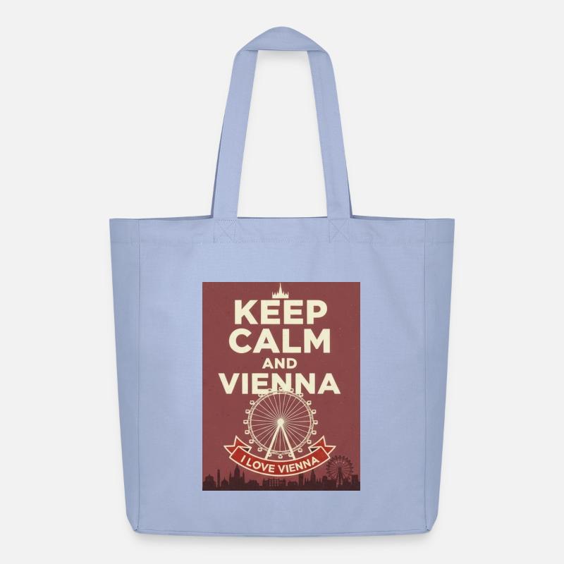 Keep Calm and Vienna - Midweight recycelter Stoffbeutel von Stanley/Stella - Sky