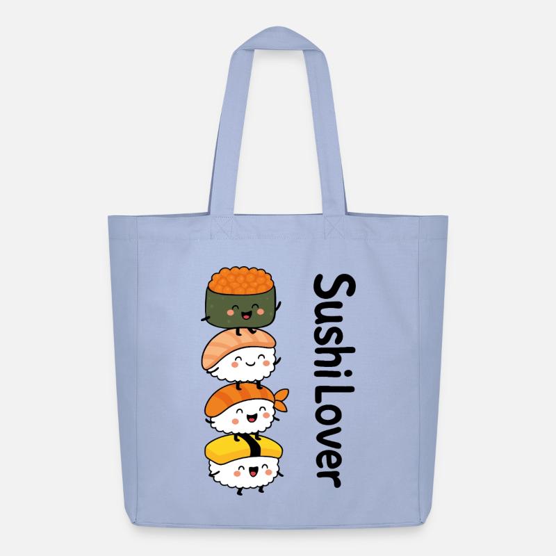 Sushi Lover – Turm der Niedlichkeit - Midweight recycelter Stoffbeutel von Stanley/Stella - Sky