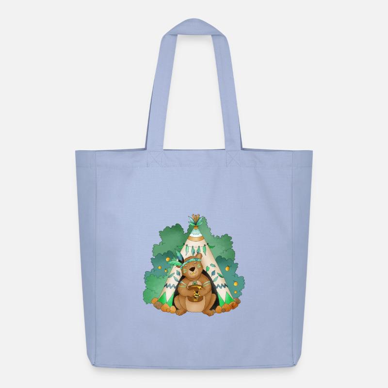 ours devant son tipi - Tote bag Stanley/Stella Midweight recyclé - ciel
