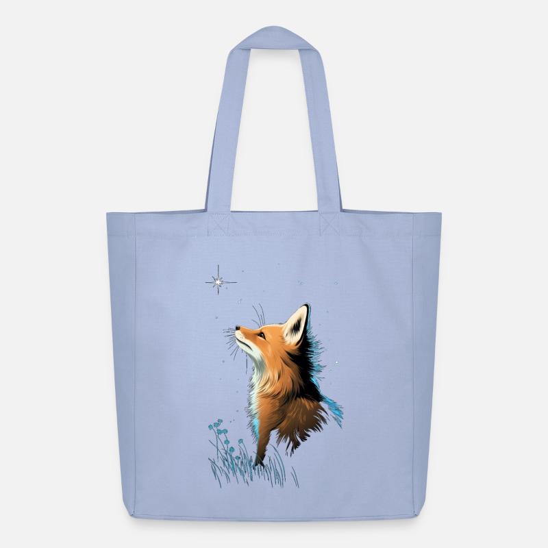Fuchs mit Sternenhimmel - Midweight recycelter Stoffbeutel von Stanley/Stella - Sky