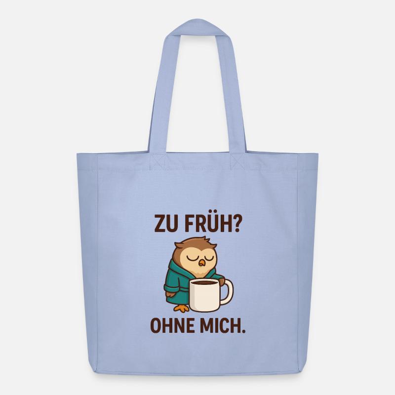 Müder Eulenkaffee Morgenmotivation - Midweight recycelter Stoffbeutel von Stanley/Stella - Sky