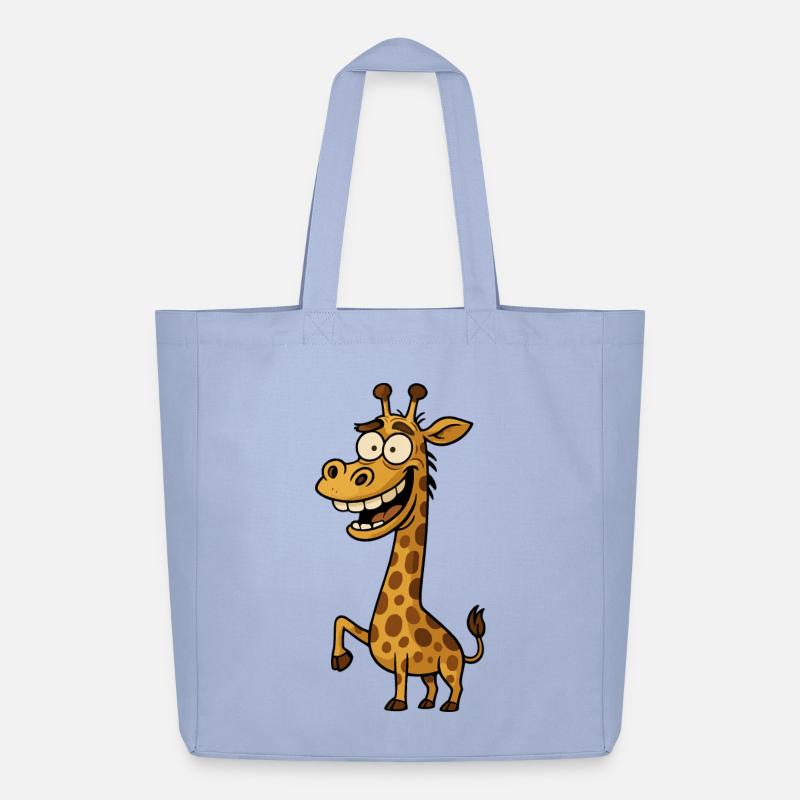 Lustiger Cartoon Giraffe Comic Design - Midweight recycelter Stoffbeutel von Stanley/Stella - Sky