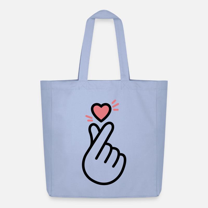 K-Pop Heart - Midweight recycelter Stoffbeutel von Stanley/Stella - Sky