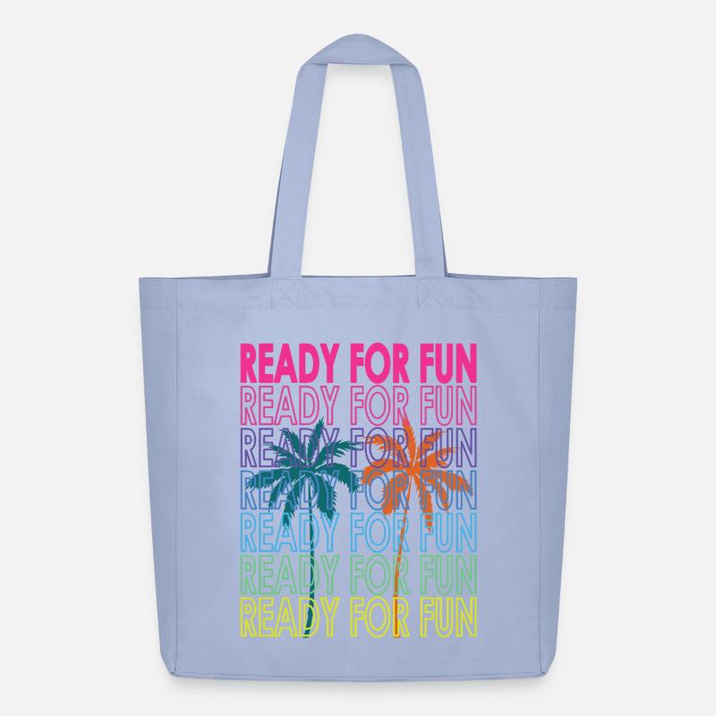 Neon Tropentext Ready for Fun - Midweight recycelter Stoffbeutel von Stanley/Stella - Sky