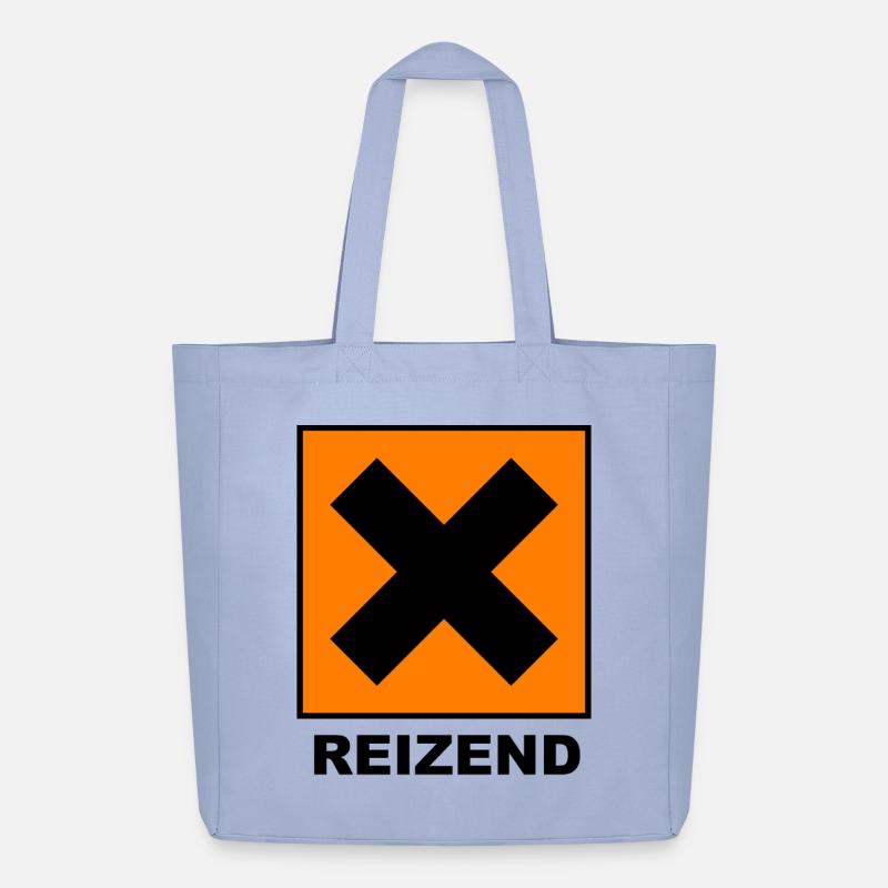 Reizend | Design mit schwarzem X - Midweight recycelter Stoffbeutel von Stanley/Stella - Sky