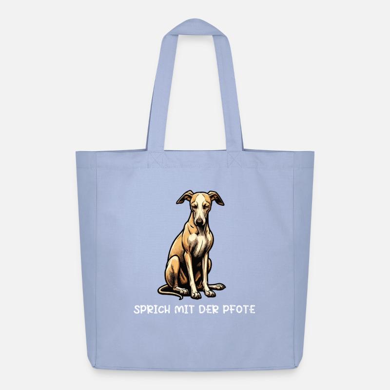 Sprich mit der Pfote Whippet Windhund Whippets  - Midweight recycelter Stoffbeutel von Stanley/Stella - Sky