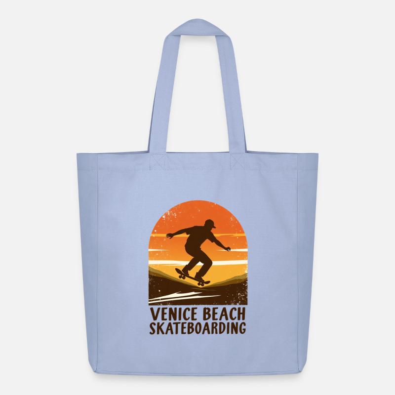 Venice Beach Sunset Skateboard - Midweight recycelter Stoffbeutel von Stanley/Stella - Sky