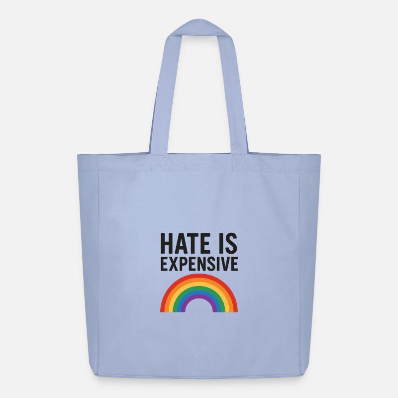 Hate Is Expensive Rainbow - Midweight recycelter Stoffbeutel von Stanley/Stella - Sky