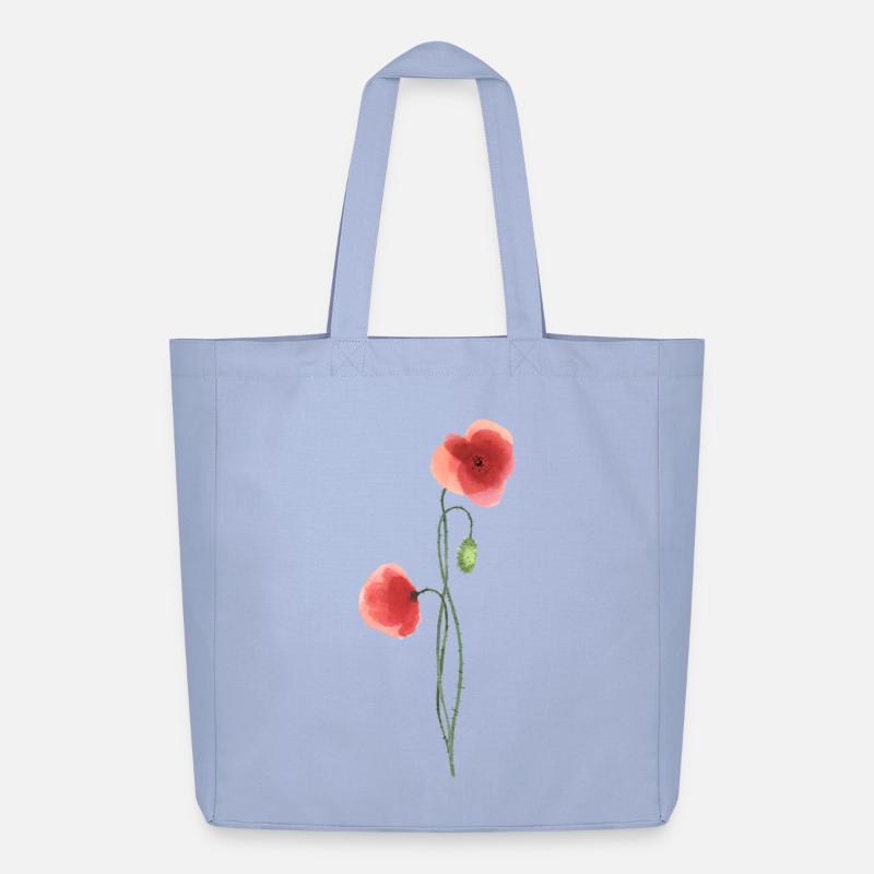 Blume: roter Mohn - Midweight recycelter Stoffbeutel von Stanley/Stella - Sky
