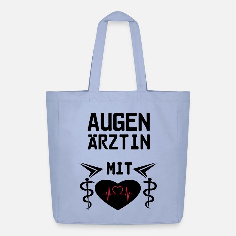 Augenärztin mit Herz Geschenk - Midweight recycelter Stoffbeutel von Stanley/Stella - Sky