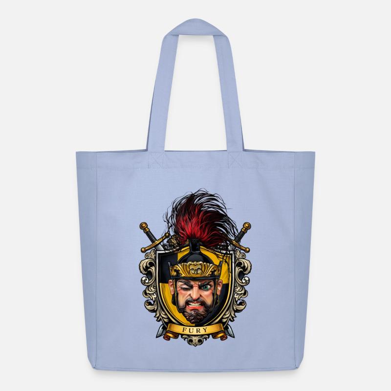Fury Shield Warrior Crest - Midweight Recycled Tote Bag by Stanley/Stella - sky