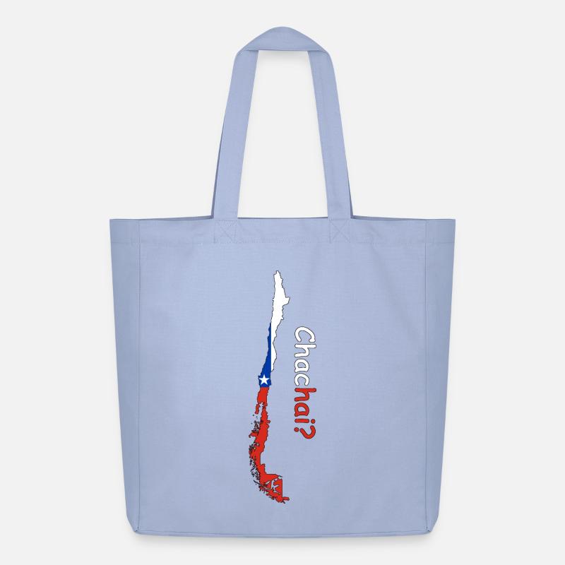 Chile Silhouette Flagge - Midweight recycelter Stoffbeutel von Stanley/Stella - Sky