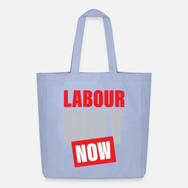 Labour out Now Mutiges Protestdesign - Midweight recycelter Stoffbeutel von Stanley/Stella - Sky