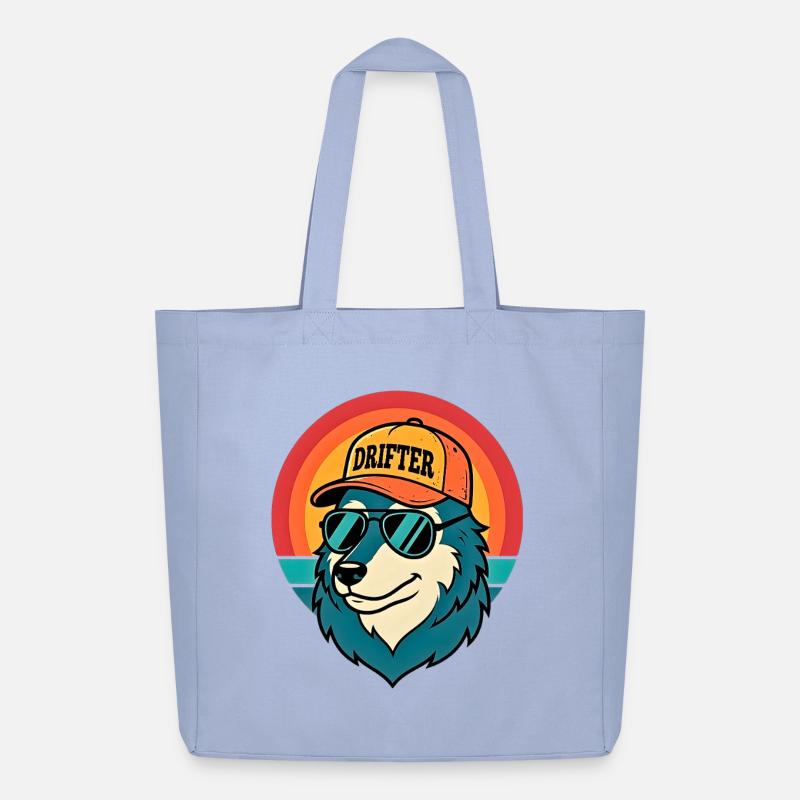 Drifter Wolf Sunset Tee - Midweight Recycled Tote Bag by Stanley/Stella - sky
