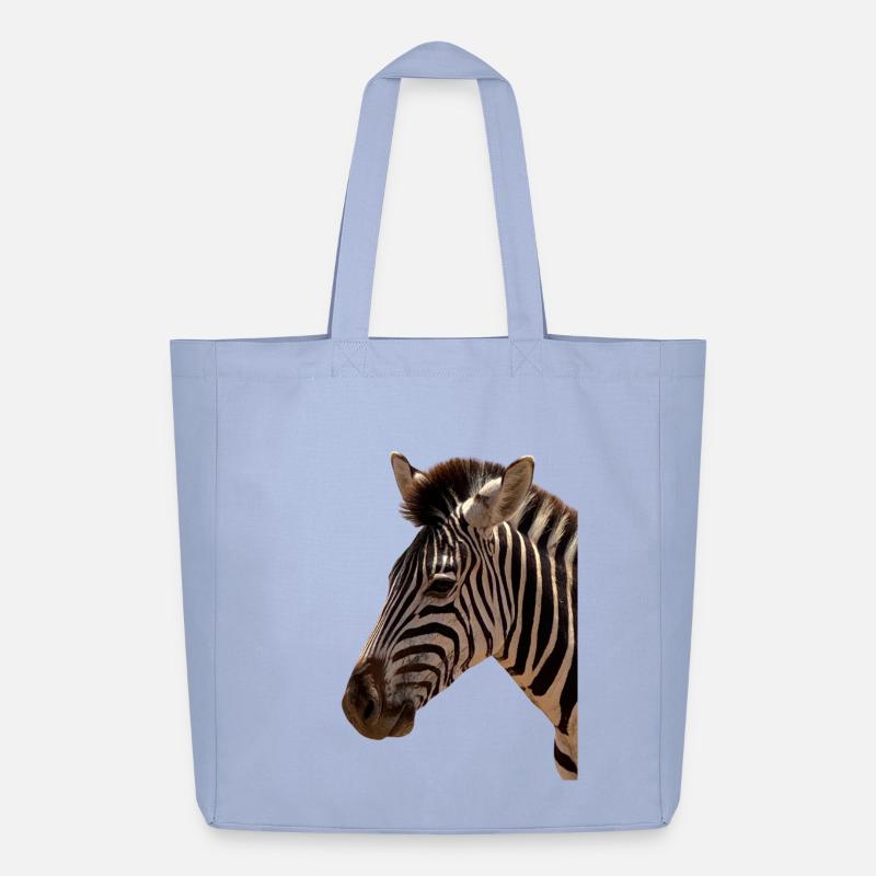 Zebra Kopf  - Midweight recycelter Stoffbeutel von Stanley/Stella - Sky