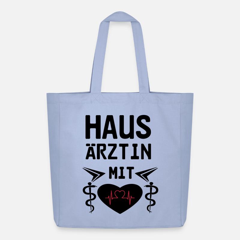 Hausärztin mit Herz Geschenk - Midweight recycelter Stoffbeutel von Stanley/Stella - Sky