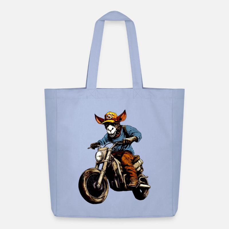 Esel Motorrad - Midweight recycelter Stoffbeutel von Stanley/Stella - Sky