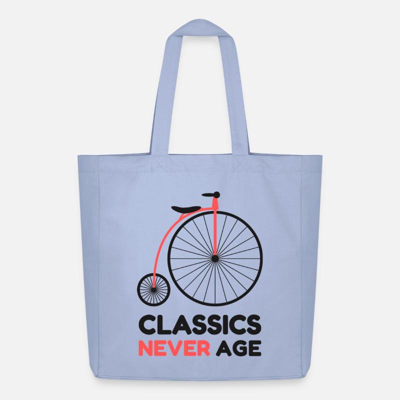 Classics Never Age Penny-Farthing Retro-Radfahren - Midweight recycelter Stoffbeutel von Stanley/Stella - Sky