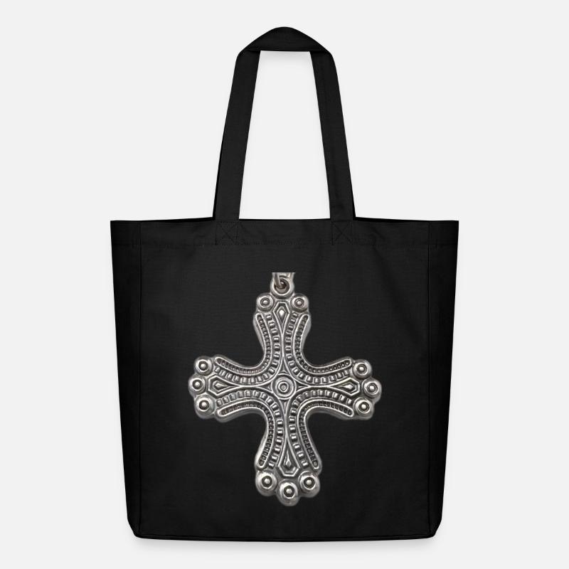 Croix d’argent de Kalevala - Tote bag Stanley/Stella Midweight recyclé - noir