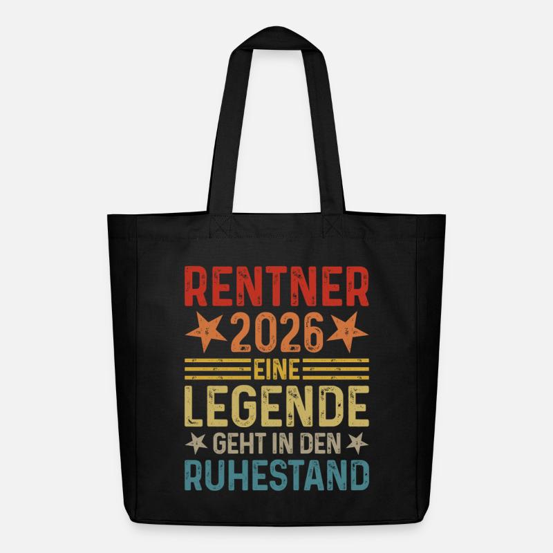Rentner 2026 Eine Legende geht in den Ruhestand - Midweight recycelter Stoffbeutel von Stanley/Stella - Schwarz