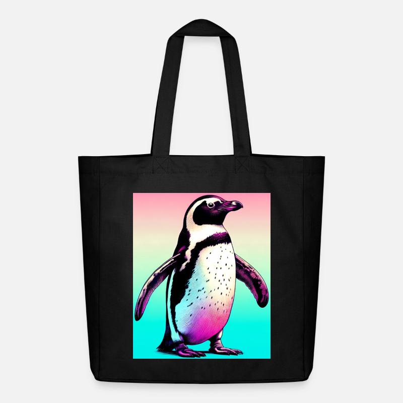 Pinguin - Midweight recycelter Stoffbeutel von Stanley/Stella - Schwarz