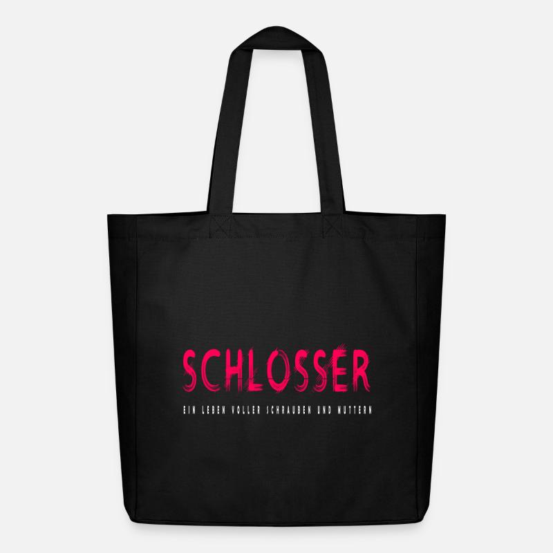 Schlosser Handwerker Design - Midweight recycelter Stoffbeutel von Stanley/Stella - Schwarz
